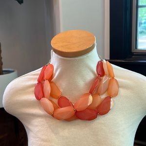 Large pink bead necklace